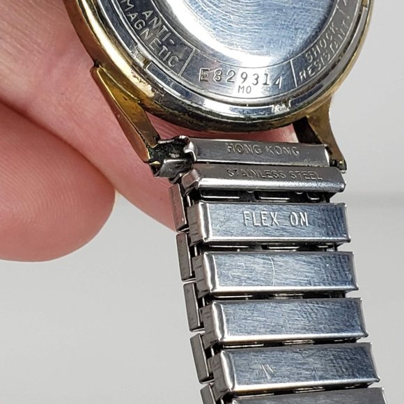 Vintage Bulova Self-winding Men's Watch 10K RGP Bezel Flex On Stainless Steel - Picture 11 of 11